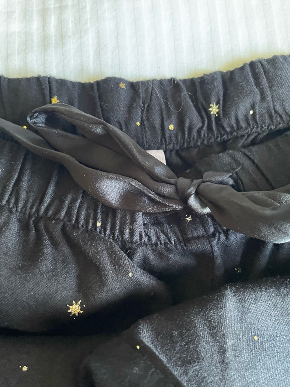 Victoria's Secret Black Pajama Set with Gold Star Accents - Picture 4 of 8
